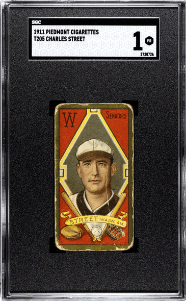 1911 T205 Charles Street Piedmont SGC 1 front of card