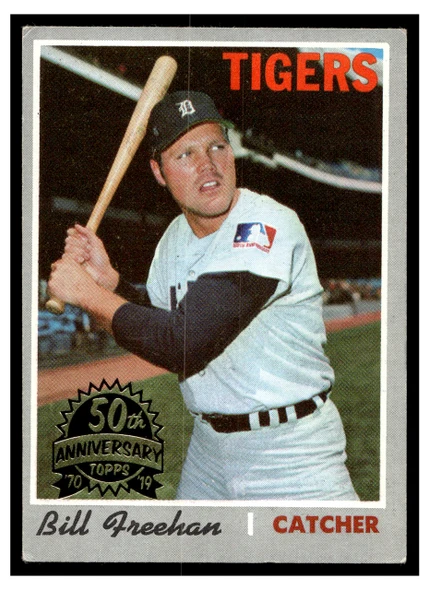 1970 Topps Bill Freehan #335 2019 Heritage 50th Anniversary Buyback Low Grade - Creases front of card