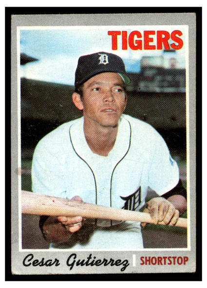 1970 Topps Cesar Gutierrez #269 Low Grade - Creases front of card