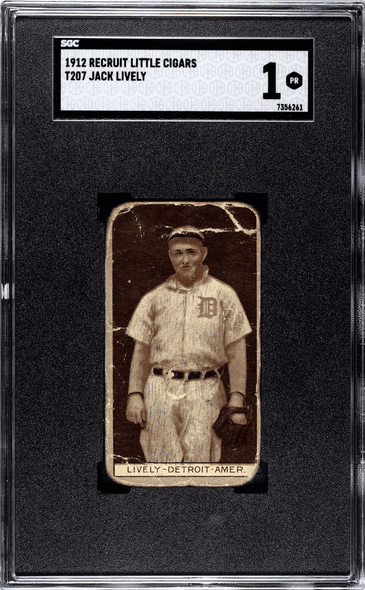 1912 T207 Jack Lively SGC 1 front of card