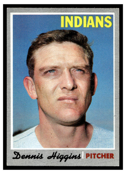 1970 Topps Dennis Higgins #257 Low Grade front of card
