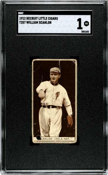 1912 T207 William Scanlon SGC 1 front of card