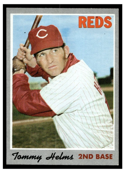 1970 Topps Tommy Helms #159 Low Grade — Example B front of card