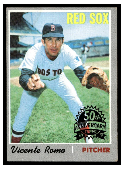 1970 Topps Vicente Romo #191 2019 Heritage 50th Anniversary Buyback Low Grade front of card