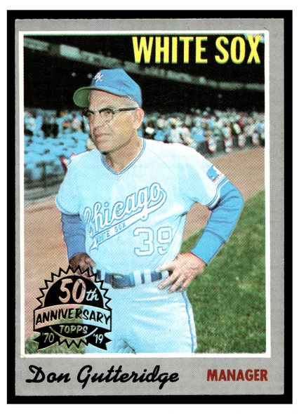 1970 Topps Don Gutteridge #123 2019 Heritage 50th Anniversary Buyback Low Grade front of card
