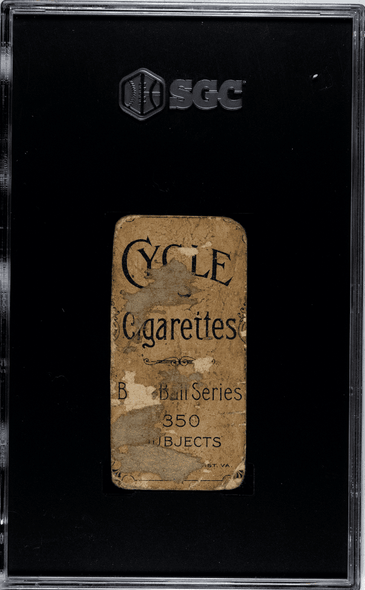 1910 T206 Bob Bescher Cycle SGC A back of card