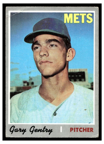 1970 Topps Gary Gentry #153 Low Grade - Creases front of card