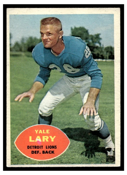 1960 Topps Yale Lary #48 HOF Low Grade front of card
