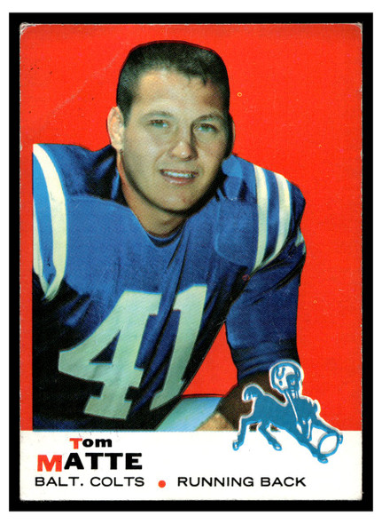 1969 Topps Tom Matte #47 Low Grade - Creases front of card