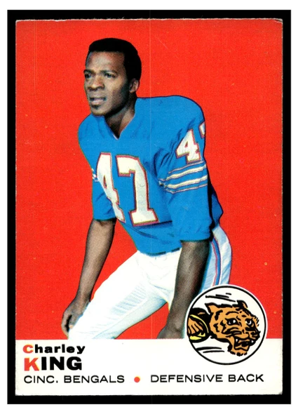 1969 Topps Charley King #79 Rookie Card Low Grade - Creases front of card