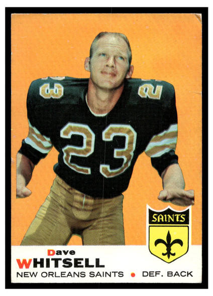 1969 Topps Dave Whitsell #14 Low Grade - Creases front of card