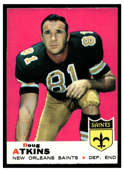 1969 Topps Doug Atkins #105 HOF Low Grade front of card