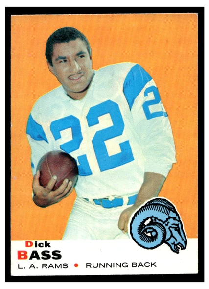 1969 Topps Dick Bass #81 Low Grade front of card