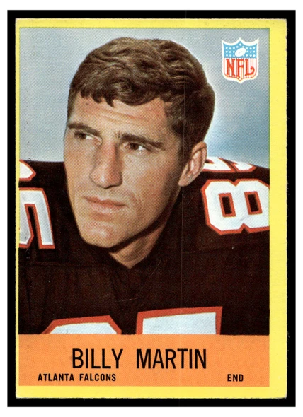 1967 Philadelphia Billy Martin #6 Rookie Card Low Grade front of card