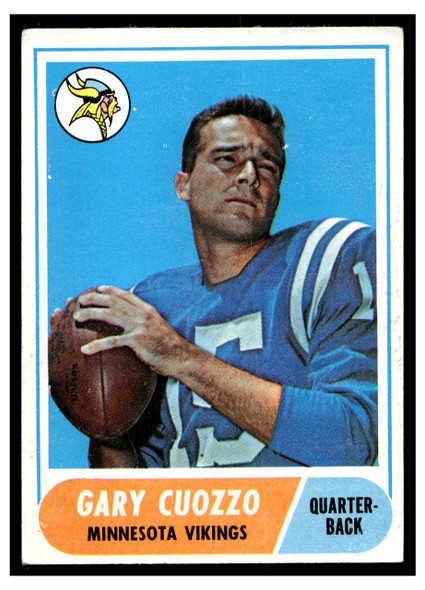 1968 Topps Gary Cuozzo #185 Rookie Card Low Grade front of card