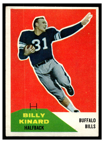 1960 Fleer Billy Kinard #51 Rookie Card Low Grade front of card