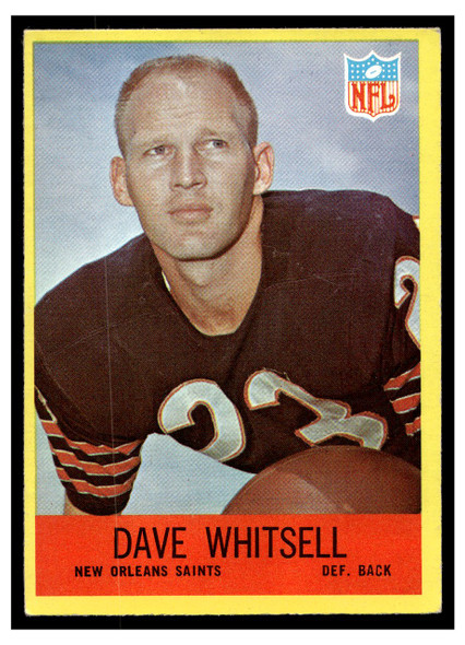 1967 Philadelphia Dave Whitsell #130 Rookie Card Low Grade front of card