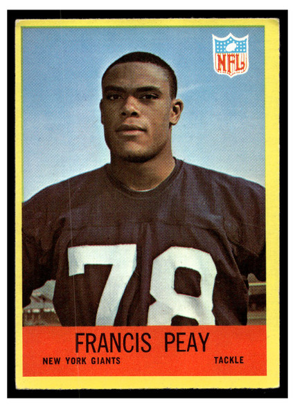 1967 Philadelphia Francis Peay #117 Rookie Card Low Grade front of card
