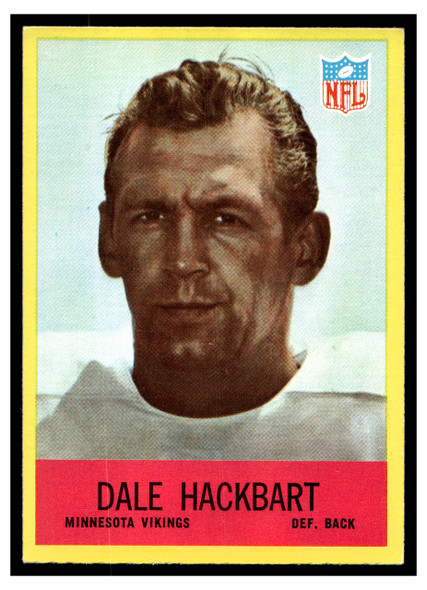 1967 Philadelphia Dale Hackbart #102 Rookie Card Low Grade front of card