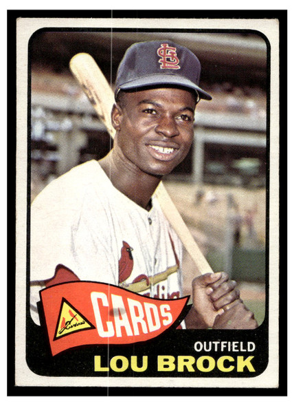 1965 Topps Lou Brock #540 HOF Low Grade front of card
