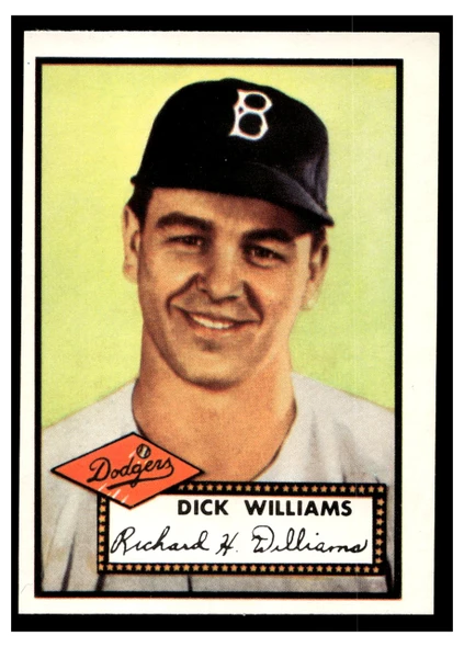 1983 Topps 1952 Reprint Series Dick Williams #396 HOF Low Grade front of card