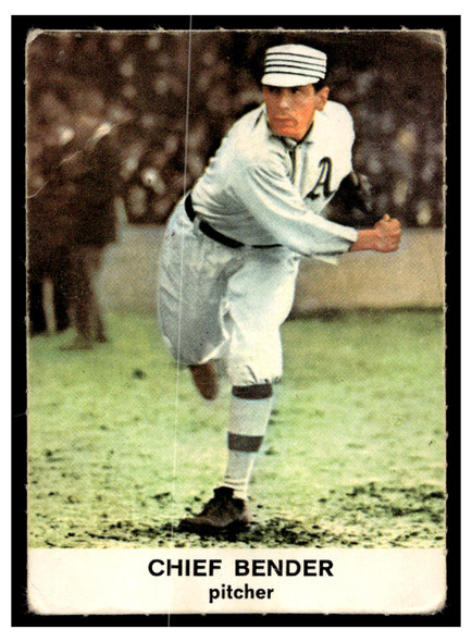 1961 Golden Press Chief Bender #18 HOF Low Grade - Creases front of card