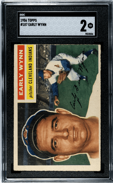 1956 Topps Early Wynn #187 SGC 2 front of card