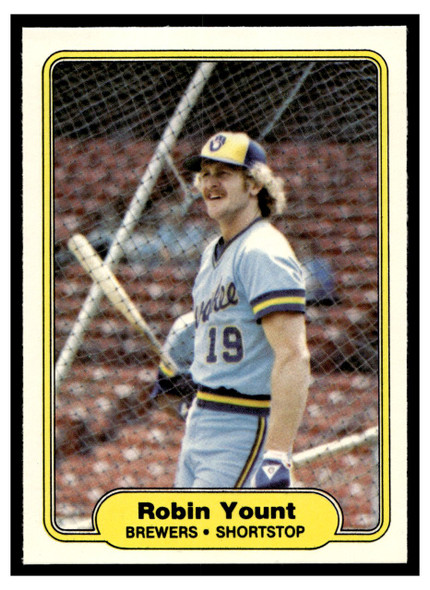 1982 Fleer Robin Yount #155 HOF VG-EX front of card