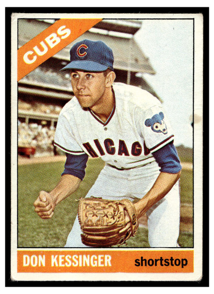 1966 Topps Don Kessinger #24 Rookie Card Low Grade - Creases front of card