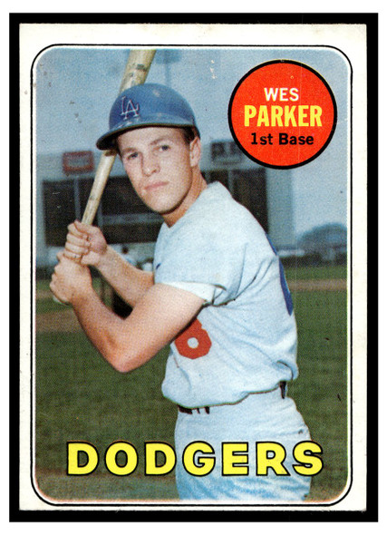 1969 Topps Wes Parker #493 Yellow Last Name VG front of card