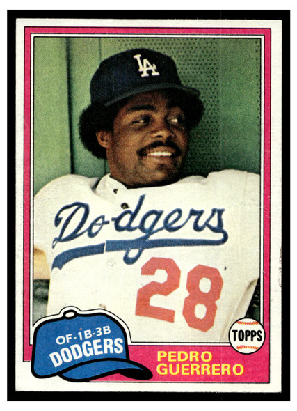 1981 Topps Pedro Guerrero #651 Low Grade front of card
