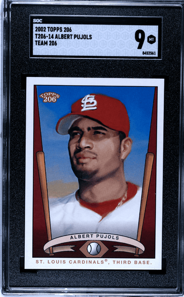 2002 Topps 206 Albert Pujols #T206-14 Team 206 SGC 9 front of card