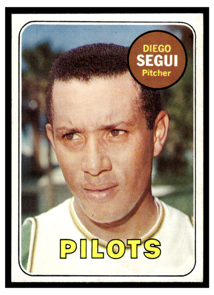 1969 Topps Diego Segui #511 Yellow First Name Low Grade front of card