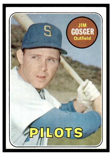 1969 Topps Jim Gosger #482 Yellow First Name Good front of card