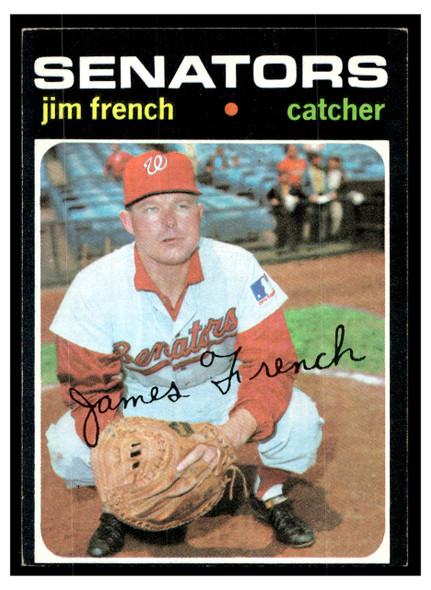 1971 Topps Jim French #399 Low Grade front of card
