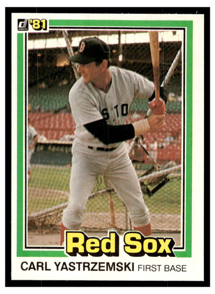 1981 Donruss Carl Yastrzemski #214 HOF Good front of card