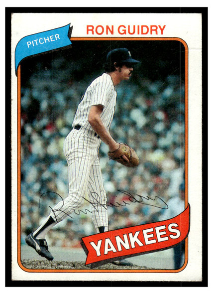 1980 Topps Ron Guidry #300 Good front of card