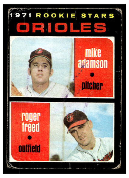 1971 Topps Mike Adamson / Roger Freed #362 Rookie Stars Low Grade - Marks front of card