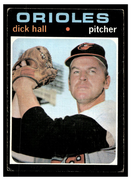 1971 Topps Dick Hall #417 Low Grade - Creases front of card