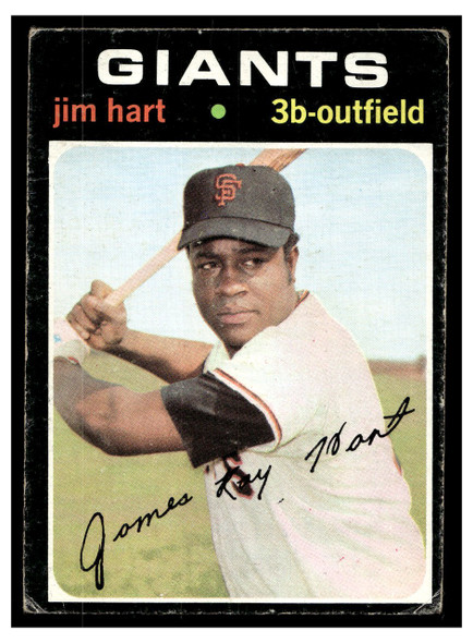 1971 Topps Jim Hart #461 Low Grade - Creases front of card