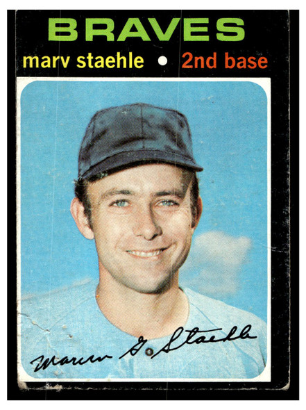 1971 Topps Marv Staehle #663 Low Grade - Creases front of card