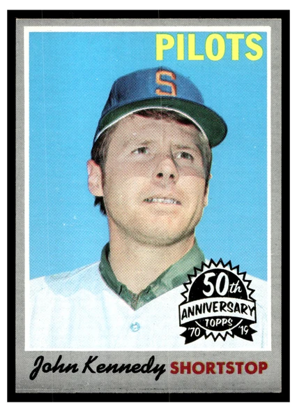 1970 Topps John Kennedy #53 2019 Topps Heritage 50th Anniversary Buyback Low Grade front of card