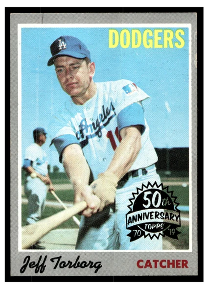 1970 Topps Jeff Torborg #54 50th Anniversary stamped buyback Low Grade front of card