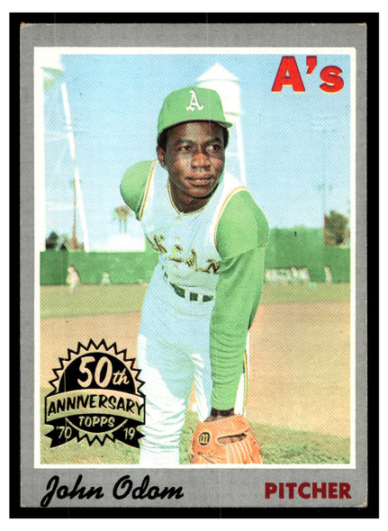 1970 Topps John Odom #55 50th Anniversary stamped Low Grade front of card