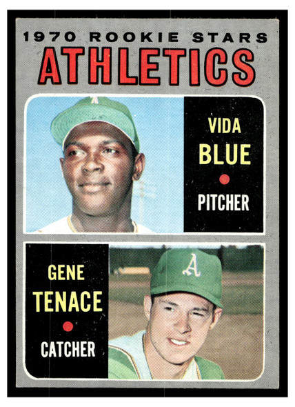 1970 Topps Vida Blue / Gene Tenace #21 Rookie Stars Rookie Card Low Grade front of card