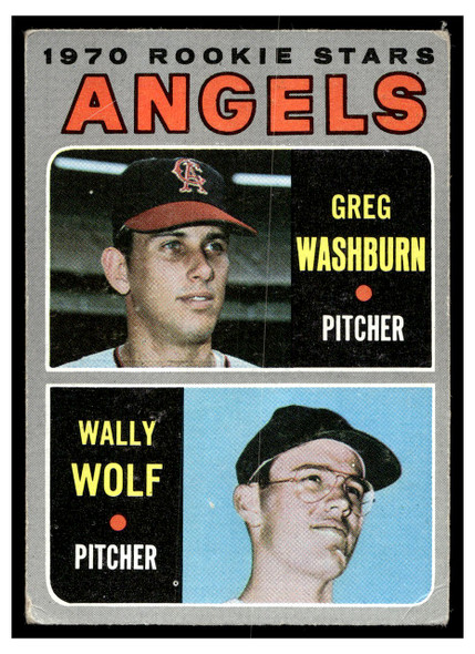 1970 Topps Greg Washburn / Wally Wolf #74 Rookie Stars Rookie Card Low Grade - Creases front of card