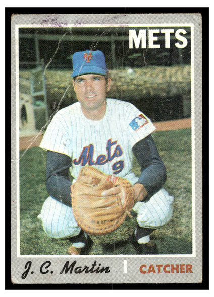 1970 Topps J.C. Martin #488 Low Grade - Creases front of card