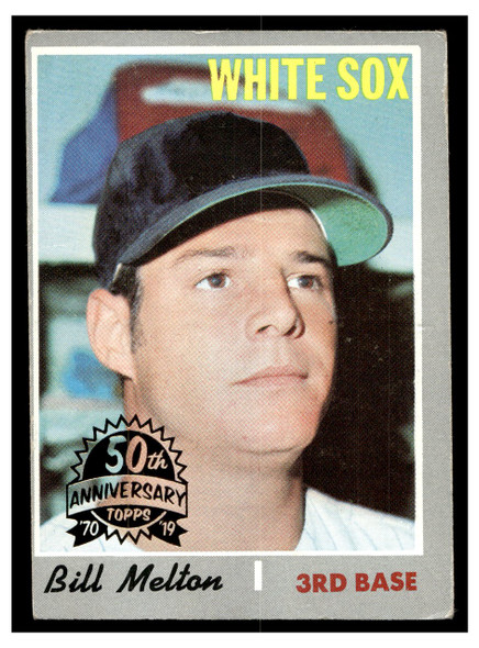 1970 Topps Bill Melton #518 2019 Topps Heritage 50th Anniversary Buyback Low Grade front of card
