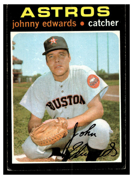 1971 Topps Johnny Edwards #44 Low Grade front of card