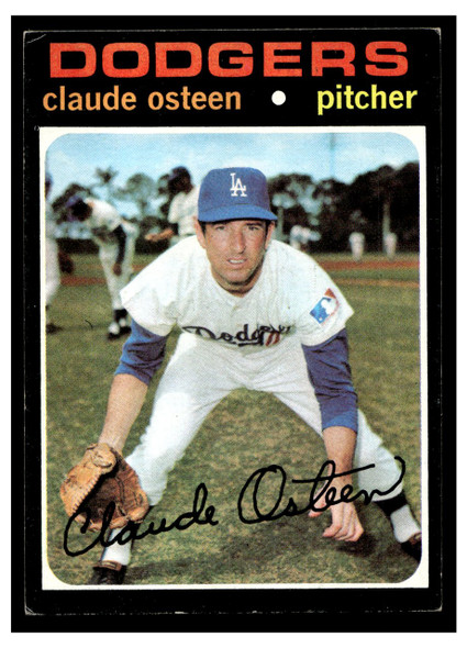 1971 Topps Claude Osteen #10 Low Grade front of card